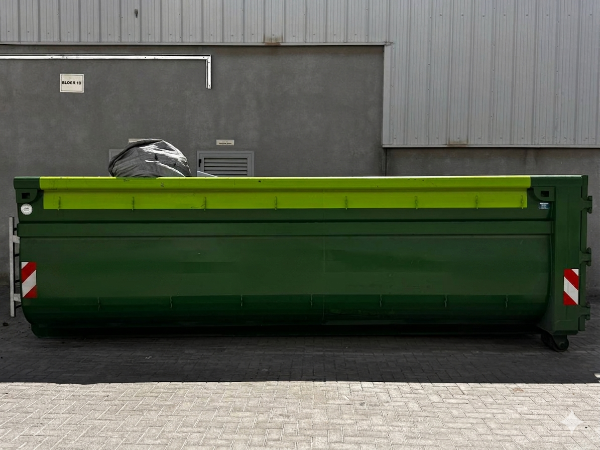 Completed fabricated industrial steel bin