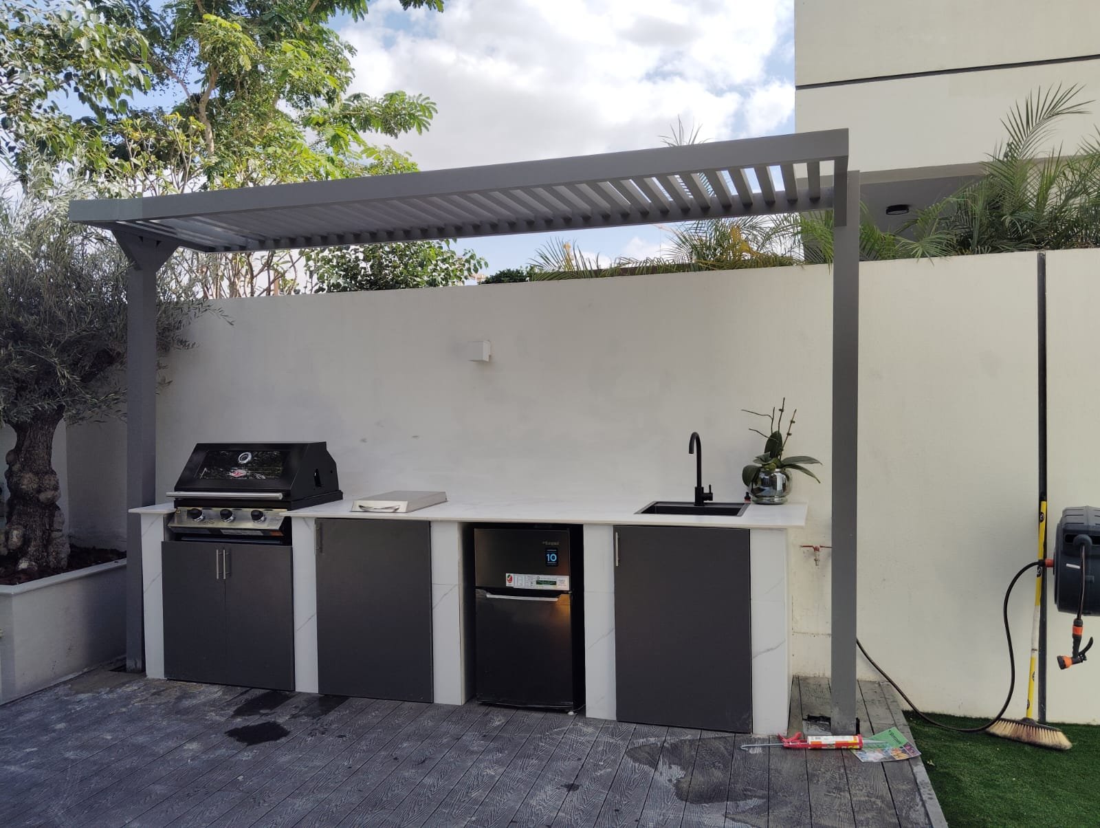 Custom steel fabrication in the workshop